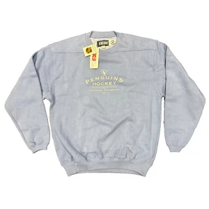 Vintage CCM NHL Pittsburgh Penguins Blue Sweatshirt NHL Men's sz. M Medium New - Picture 1 of 8