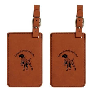 L3225 German Shorthaired Pointer Luggage Tags 2 Pk FREE SHIPPING on 200 Breeds   - Picture 1 of 2