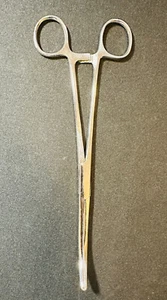 Locking Forceps ANGLED 8" TOTAL LENGTH Surgical STAINLESS STEEL Instruments - Picture 1 of 3
