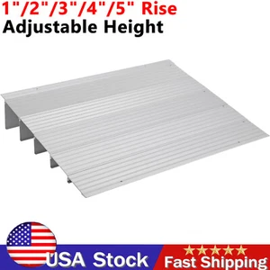 Adjustable Threshold Ramp 1"/2"/3"/4"/5" Rise Aluminum Door Ramp for Wheelchair - Picture 1 of 32