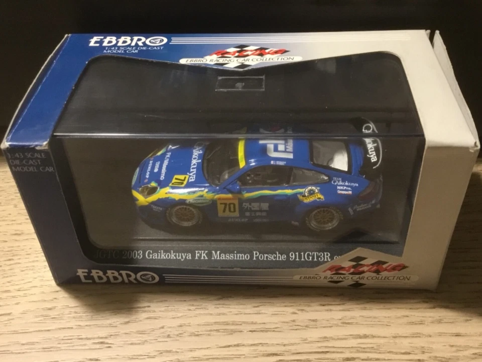 Porsche 911 GT3R Dunlop Gaikokuya JGTC 2003 #70 Ishibashi Shimizu 1:43 Ebbro Foto 1 de 1