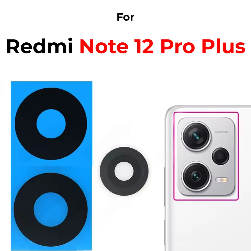 XOTEK Kamera Glas für Xiaomi Redmi Note 12 Pro+ Plus Kameralinse Scheibe Camera