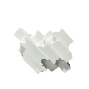 White Ceramic Tilted Square Tube Flower Arrangement Creative Vase - Picture 1 of 4