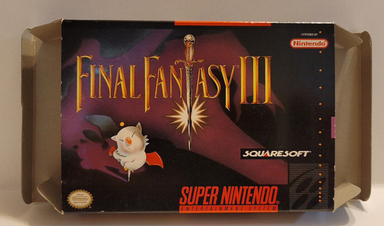 Final Fantasy III - Super Nintendo - CIB - Cleaned and Tested - !!!WATA READY!!!