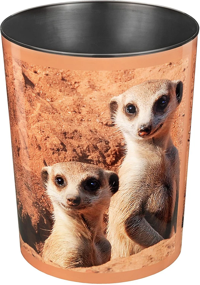Läufer Papierkorb Erdmännchen 13 Liter Kunststoff Höhe 30cm Mülleimer Kinder