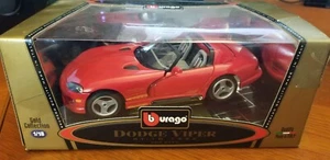 Burago 1992 Red Dodge Viper RT/10 Die Cast Metal 1:18 Scale COD 3325 ~ NIB! - Picture 1 of 10