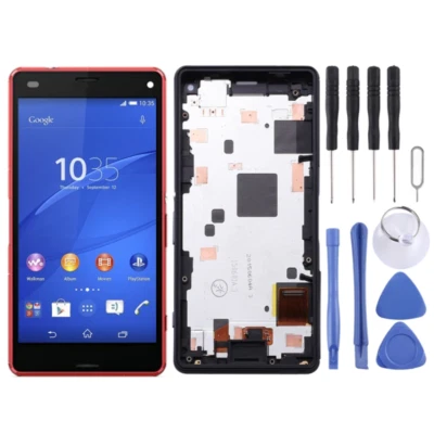 For Sony Xperia Z3 Compact Mini LCD Display Touch Screen Digitizer Frame (Red) - Image 1 of 3