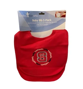 NCAA North Carolina State Wolfpack Baby Infant ALL PRO BIB 2 Pk Little Fan - Picture 1 of 1