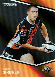 2014 WESTS TIGERS NRL Card CURTIS SIRONEN Traders Black Parallel - Picture 1 of 2