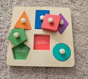 Wooden Shapes Puzzles for Toddlers 1-3, Montessori Toys for 1 2 Year Old Gift - Picture 1 of 8