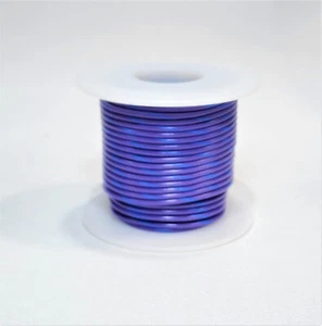 16 AWG UL1007 UL1569 Estilo Conector Alambre VIOLETA con RAYA AZUL ~ 50 pies ~ ¡NUEVO! - Imagen 1 de 1