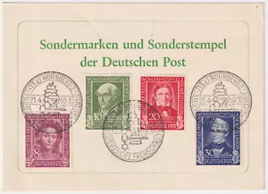 Bund BRD Mi.Nr. 117 - 120 auf Sonderkarte, SST Nürnberg 1949 (Mi. 253,-€) gepr. - Bild 1 von 2
