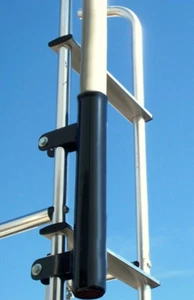 SCHWARZE LEITERHALTERUNG - 26 mit 2,125" Durchmesser passt 26' Fuß Fahnenstange oder jede 2,00" Basis - Bild 1 von 5
