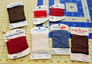12 Skeins Spools Lot Candle Wicking Wick Yarn Cross Stitch CSO Cotton 3 ply - Picture 1 of 17