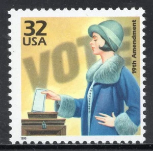 Para mujeres con derecho a voto * 19a enmienda ** Estampilla postal vintage de EE. UU. como nueva - Imagen 1 de 1