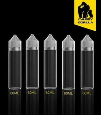 Chubby Gorilla 60ml leere Liquidflasche transparent 5 / 10 Stück Leerflaschen