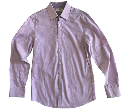 Camisa masculina Penguin tamanho pequeno roxa manga longa com botões Heritage slim fit - Imagem 1 de 4