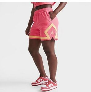 Nike Jordan Heritage Diamond Mesh basketball sport shorts Small Coral pink peach