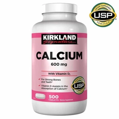 Kirkland Signature Calcio 600 mg. Con Vitamina D3 500 Comprimidos Foto 1 de 3