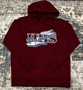 Adidas Hoodie Youth Large Red Hooded Sweatshirt Hoodie Polyester Fleece - Picture 1 of 8