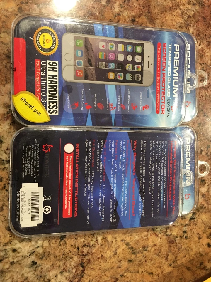 Screen Protector Tempered Glass Film For iPhone 6 Plus or 6S plus lot of 4 - Image 1 of 1