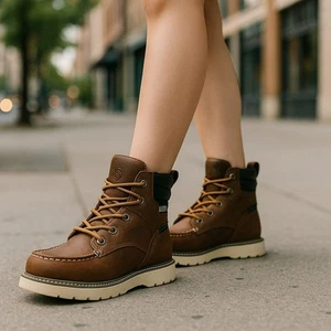 Botas Wolverine para mujer talla 8,5 M comercio cuña puntera de acero impermeables #77 - Imagen 1 de 9