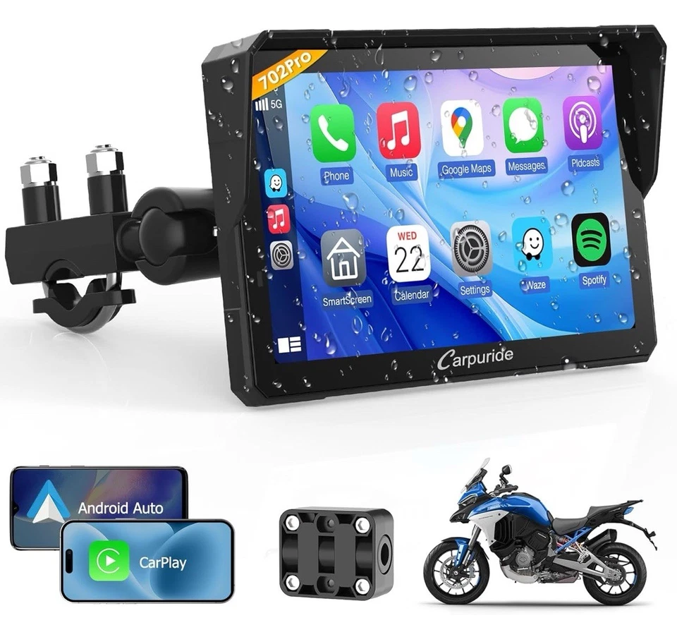 Carpuride W702Pro Wireless Carplay Android Auto Waterproof GPS with TPMS System - Image 1 of 4