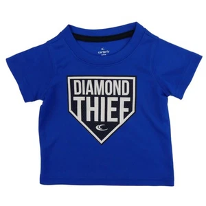 Carters Boys Blue T-Shirt Diamond Thief Athletic Shirt 5 - Picture 1 of 2
