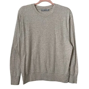 Vince Top Damen klein hellbraun grau Baumwolle Alpaka Strick kastig Pullover ruhig Luxus - Bild 1 von 9