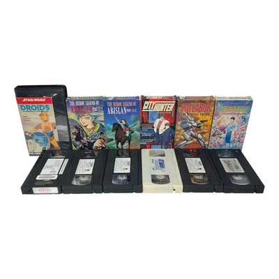 Lot of 6 Animation Anime Manga VHS City Hunter Patlabor Arislan Fairyland Droids - Image 1 of 4