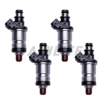 For 1996-2000 Honda Civic Del Sol 1.6L OEM 06164-P2J-000 Set of 4 Fuel Injectors - Image 1 of 4