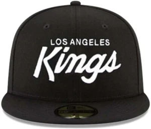 Authentic New Era Los Angeles Kings Black NWA Script & Crown 59Fifty Fitted Hat - Picture 1 of 6