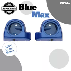BLUE MAX 6.5" Speaker Pods Rushmore Lower Vented Fairings For 14+ Harley Touring - Picture 1 of 5