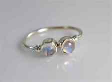 Rainbow Moonstone Ring, Oval Moonstone, 925 Sterling Silver, White Gemstone,