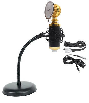 Rockville RCM02 Studio Podcast Recording Microphone+Samson Gooseneck Mic Stand - Image 1 of 4