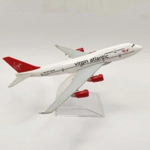 16cm B747 Boeing Virgin Atlantic Metal Aircraft Plane Model Gift UK - Picture 1 of 1