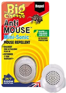 The Big Cheese Anti Mouse Mini Sonic Repellent Ultrasonic, Humane Mice Deterrent - Picture 1 of 12