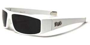 Designer Sunglasses LOCS Shades Sport Wrap White Rectangle UV400 9035 Men Women - Picture 1 of 3