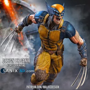 3D bedruckt - Harz - Wolverine - Malix3Design - Maßstab 1/10 und 1/16 - Bild 1 von 4