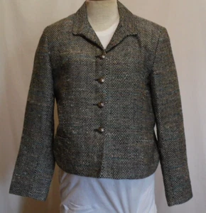 Vinci Clothiers Women's 100% Silk Tweed Blazer Size 6 - Picture 1 of 4