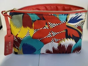Estee Lauder Riviera Maya Cosmetic Travel Zip Bag Pouch Floral Tropical - Picture 1 of 6