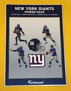 New York Giants NFL FATHEAD Small Ad Panel Poster 6" x 4" Graphics wall - Picture 1 of 4