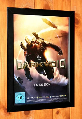 Dark Void Video game Rare Small Poster / Old Ad Page Framed PS3 Xbox 360 Capcom - Image 1 of 3