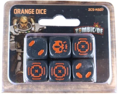 Zombicide Orange Dice Set ZCS-KS07 CMON Guillotine Games Accessory Pack New Seal - Image 1 of 4