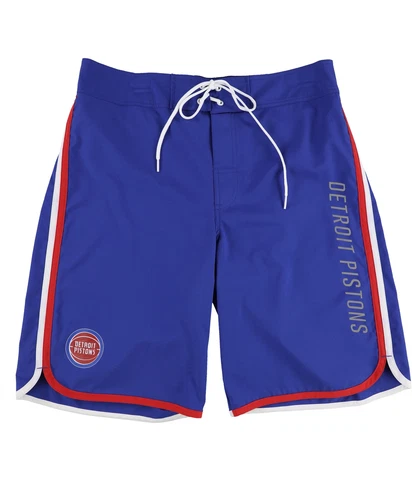 G-III Sports Mens Detroit Pistons Swim Bottom Trunks, Blue, Large Cover