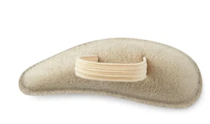 2 Beige suede Hammer Toe Crest Large Pull-On PADS for LEFT FOOT NWOP READ. 80 - Picture 1 of 7