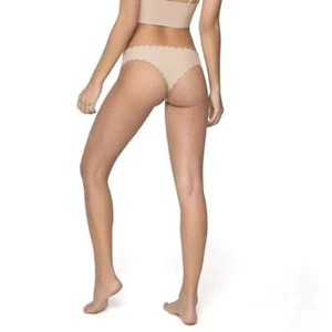PilyQ Oyster nahtloser überbackener Tanga Bikiniunterteil neu mit Etikett Größe Small - Bild 1 von 7