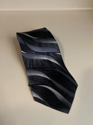 MURANO Men's 100% Silk Necktie USA Designer Geometric Black/Gray - Image 1 of 4