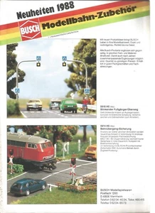 KATALOG PROSPEKT BUSCH MODELLBAHN-ZUBEHOR - NEUHEITEN 1988 - Bild 1 von 1