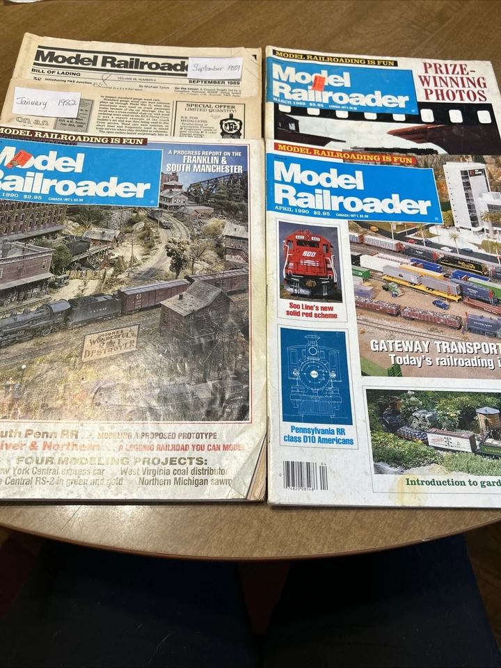 Model Railroader 5 Various Issues January 1982, March/Sept 1989 & March/April’90 - Image 1 of 4